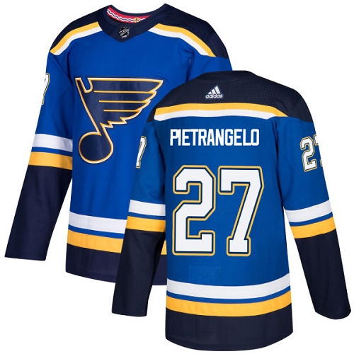 Adidas St.Louis Blues #27 Alex Pietrangelo Blue Home Authentic Stitched Youth NHL Jersey->youth nhl jersey->Youth Jersey